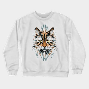 Cute Cat Illusion Design, Funny Cat Lover Gift Idea Crewneck Sweatshirt